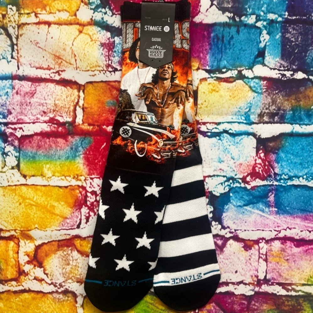 NWT Men's Outkast Stankonia Stance Casual Crew Socks - Picture 5 of 7